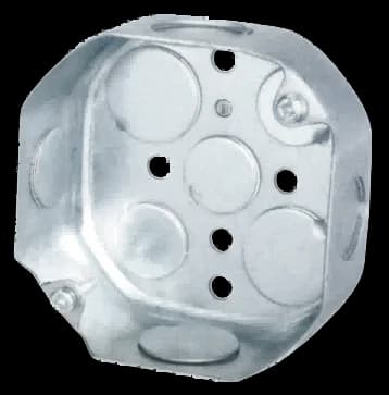 Caja octagonal de acero pregalvanizado 4 × 4 × 1-1/2″