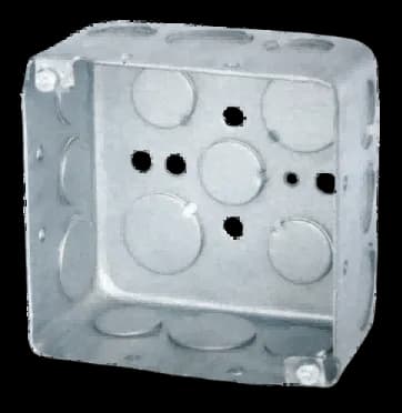 Caja cuadrada de acero pregalvanizado 4 × 4 × 2-1/8″